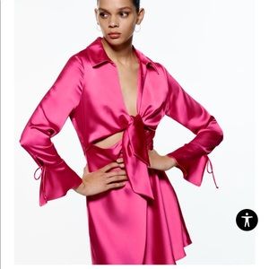 Brand new with tags Zara satin mini dress! So cute and flattering.